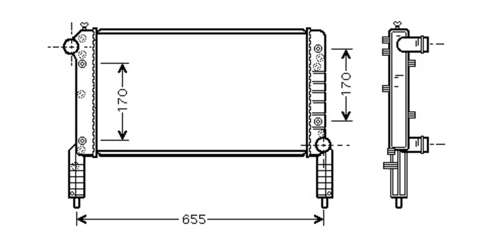 RADIATORE per FIAT DOBLO MPV / Space wagon e DOBLO Cassone/Limousine spaziosa
